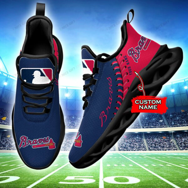 Atlanta Braves Custom Name Max Soul Shoes MSS-S4N1