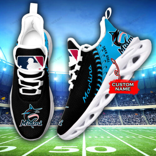 Miami Marlins Custom Name Max Soul Shoes MSS-E2L5