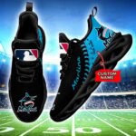 Miami Marlins Custom Name Max Soul Shoes MSS-E2L5