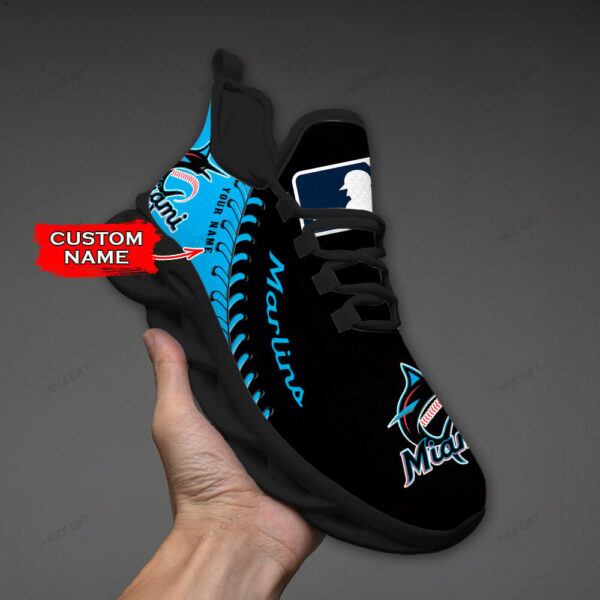 Miami Marlins Custom Name Max Soul Shoes MSS-E2L5