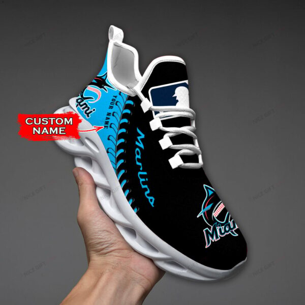 Miami Marlins Custom Name Max Soul Shoes MSS-E2L5