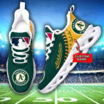 Oakland Athletics Custom Name Max Soul Shoes MSS-F7A1