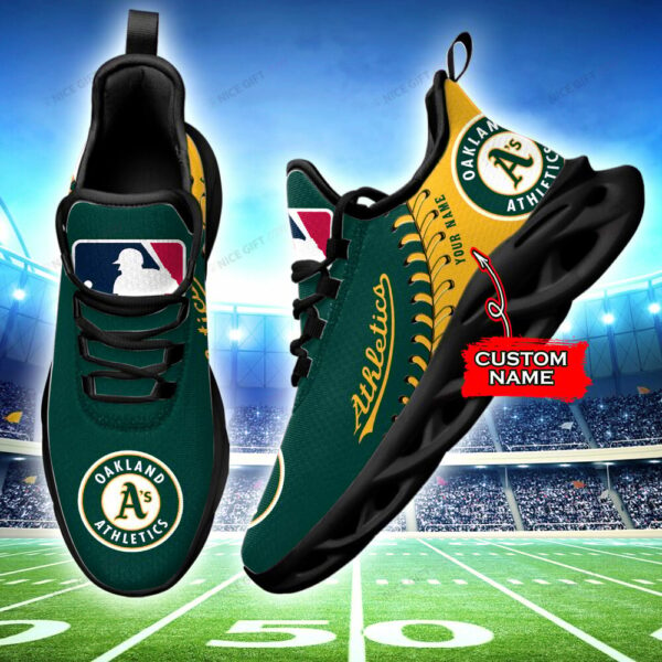 Oakland Athletics Custom Name Max Soul Shoes MSS-F7A1