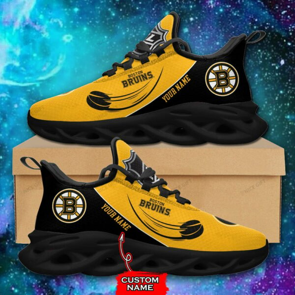 Boston Bruins Custom Name Max Soul Shoes MSS-G9J5