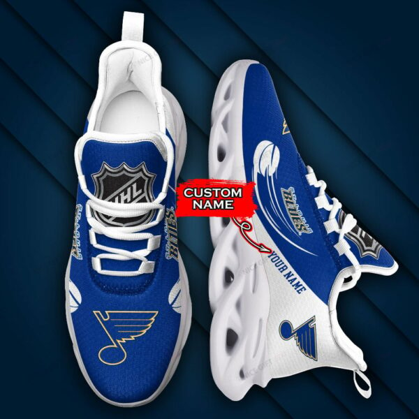 St. Louis Blues Custom Name Max Soul Shoes MSS-I2Z4