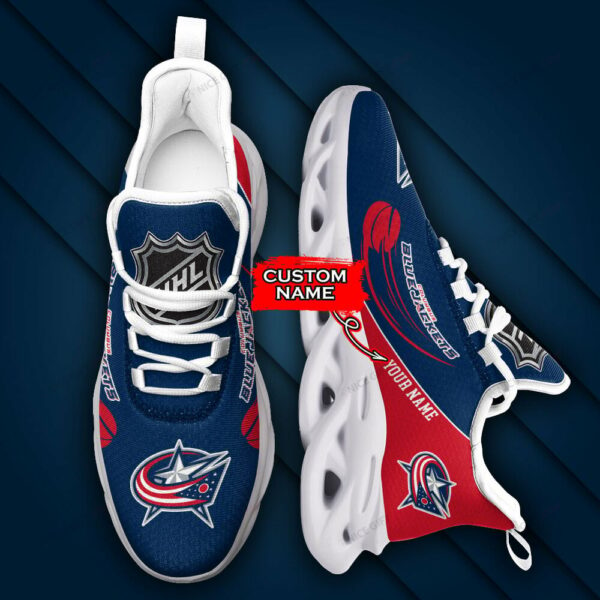 Columbus Blue Jackets Custom Name Max Soul Shoes MSS-B9G1