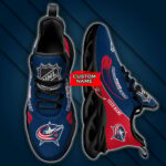 Columbus Blue Jackets Custom Name Max Soul Shoes MSS-B9G1