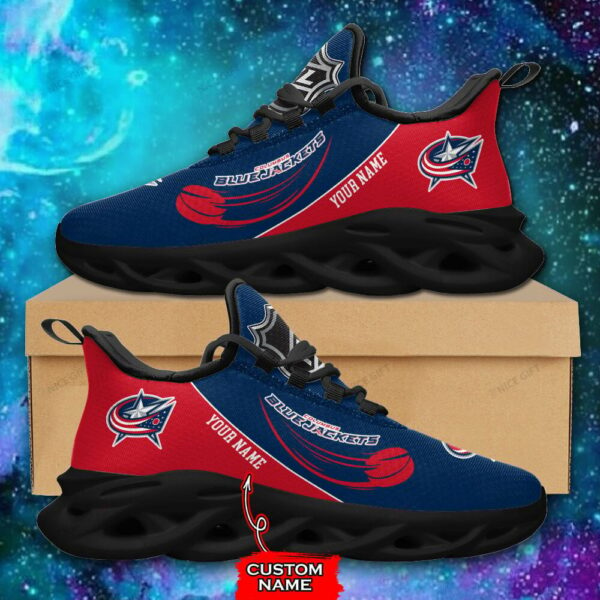 Columbus Blue Jackets Custom Name Max Soul Shoes MSS-B9G1