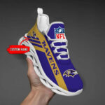 Baltimore Ravens Custom Name Max Soul Shoes