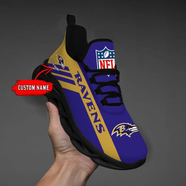 Baltimore Ravens Custom Name Max Soul Shoes