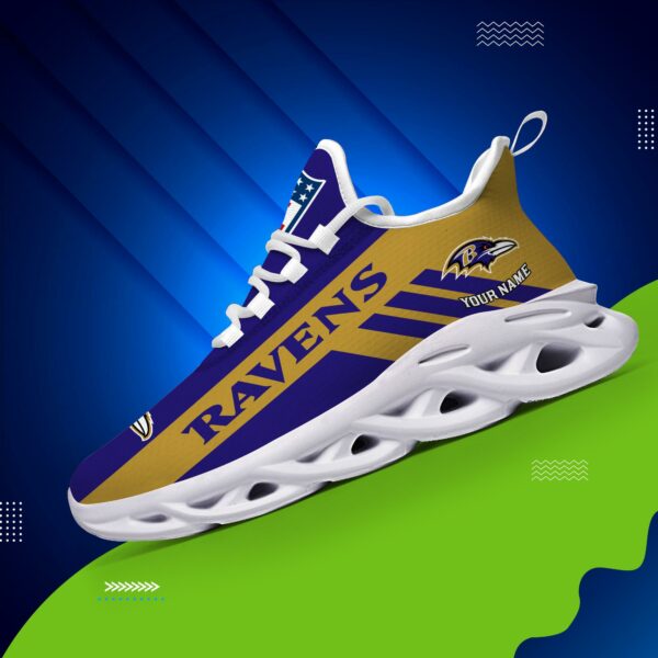 Baltimore Ravens Custom Name Max Soul Shoes