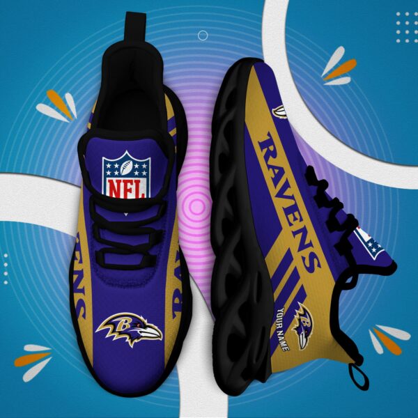 Baltimore Ravens Custom Name Max Soul Shoes