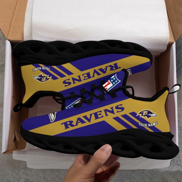 Baltimore Ravens Custom Name Max Soul Shoes