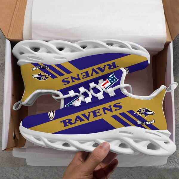 Baltimore Ravens Custom Name Max Soul Shoes