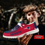 New England Patriots Scratch Hey Dude Shoes -  Moccasin Slipper