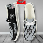 Las Vegas Raiders Scratch Hey Dude Shoes -  Moccasin Slipper