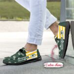 Green Bay Packers Logo Pattern Hey Dude Shoes