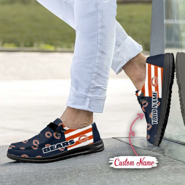 Chicago Bears Logo Pattern Hey Dude Shoes