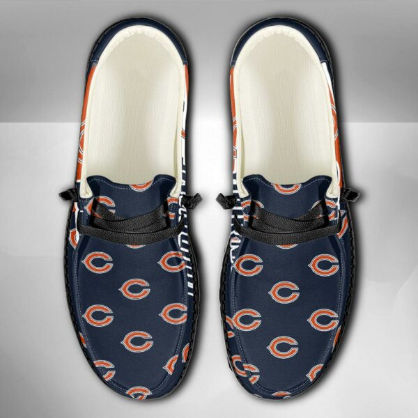 Chicago Bears Logo Pattern Hey Dude Shoes