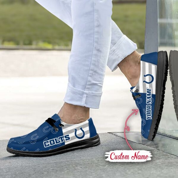 Indianapolis Colts Logo Pattern Hey Dude Shoes