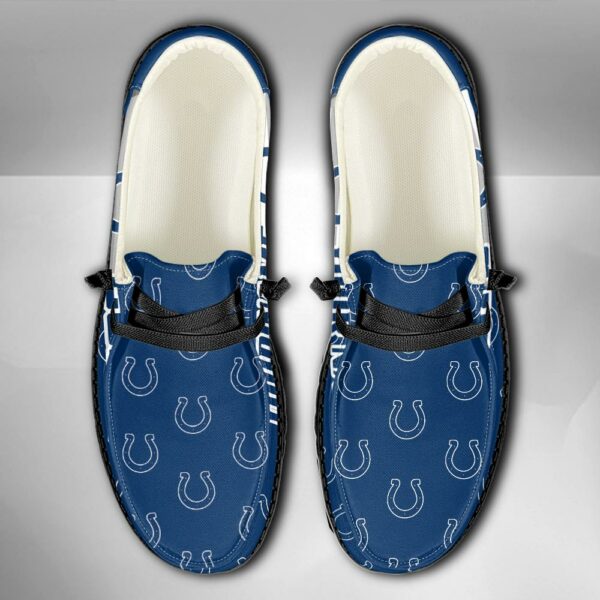 Indianapolis Colts Logo Pattern Hey Dude Shoes