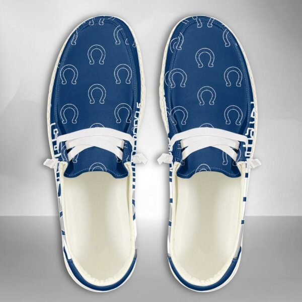 Indianapolis Colts Logo Pattern Hey Dude Shoes