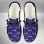 Baltimore Ravens Logo Pattern Hey Dude Shoes