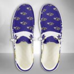 Baltimore Ravens Logo Pattern Hey Dude Shoes