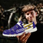 Baltimore Ravens Logo Pattern Hey Dude Shoes