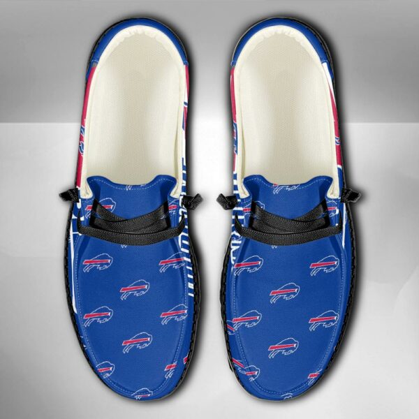 Buffalo Bills Logo Pattern Hey Dude Shoes