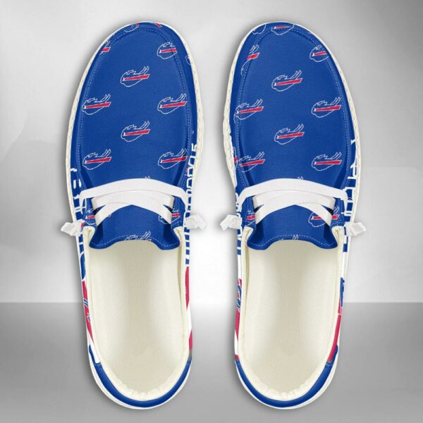 Buffalo Bills Logo Pattern Hey Dude Shoes