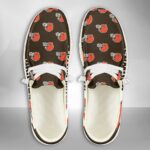 Cleveland Browns Logo Pattern Hey Dude Shoes