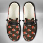 Cleveland Browns Logo Pattern Hey Dude Shoes