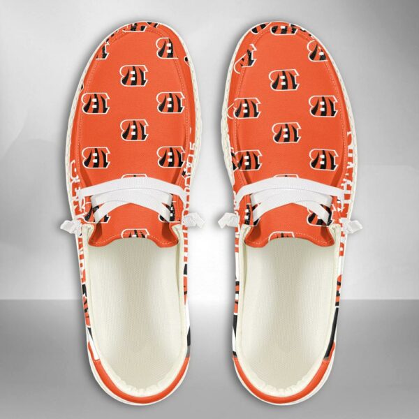 Cincinnati Bengals Logo Pattern Hey Dude Shoes