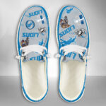 Detroit Lions Logo Pattern Moccasin Slipper