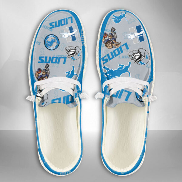 Detroit Lions Logo Pattern Moccasin Slipper