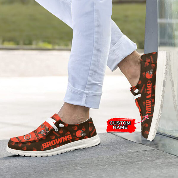 Cleveland Browns Logo Pattern Moccasin Slipper