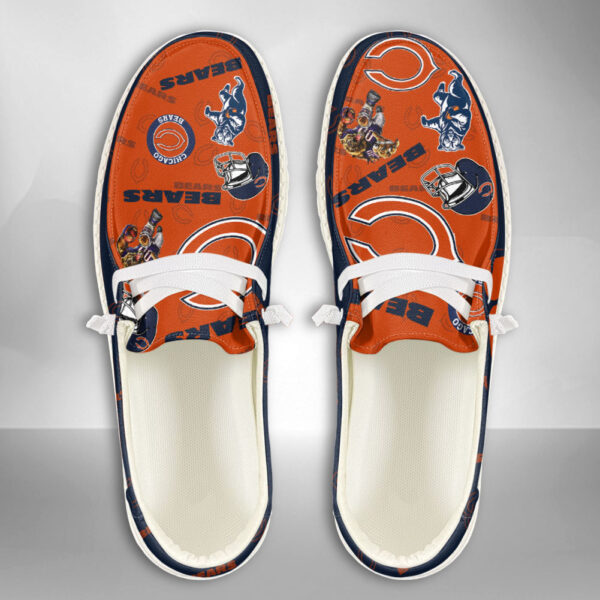 Chicago Bears Logo Pattern Moccasin Slipper