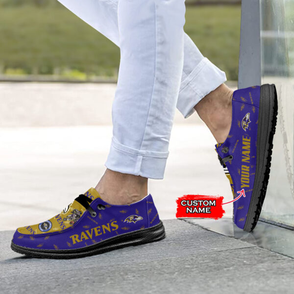 Baltimore Ravens Logo Pattern Moccasin Slipper