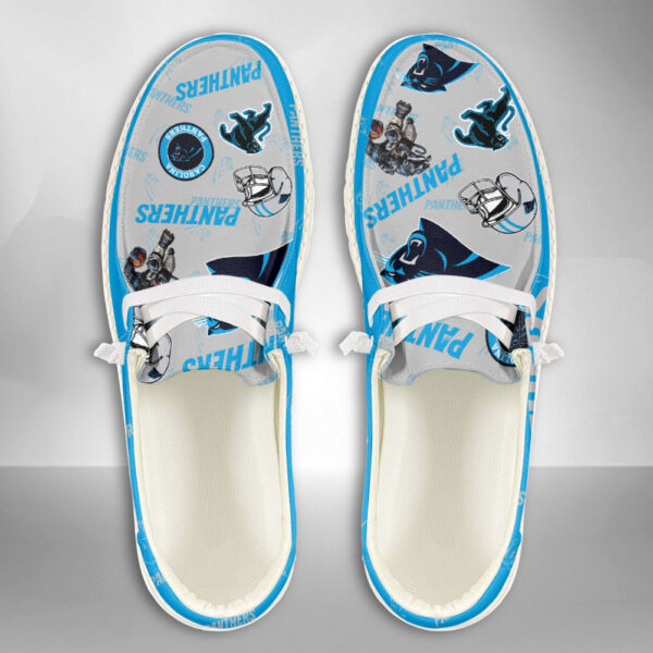 Carolina Panthers Logo Pattern Moccasin Slipper