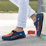 Denver Broncos Logo Pattern Moccasin Slipper