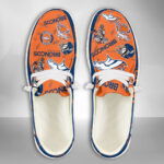 Denver Broncos Logo Pattern Moccasin Slipper