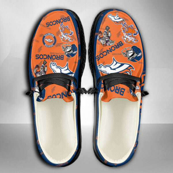 Denver Broncos Logo Pattern Moccasin Slipper