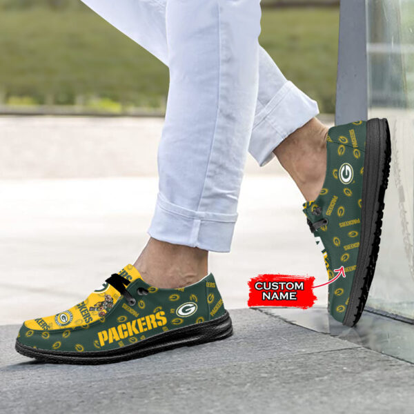 Green Bay Packers Logo Pattern Moccasin Slipper