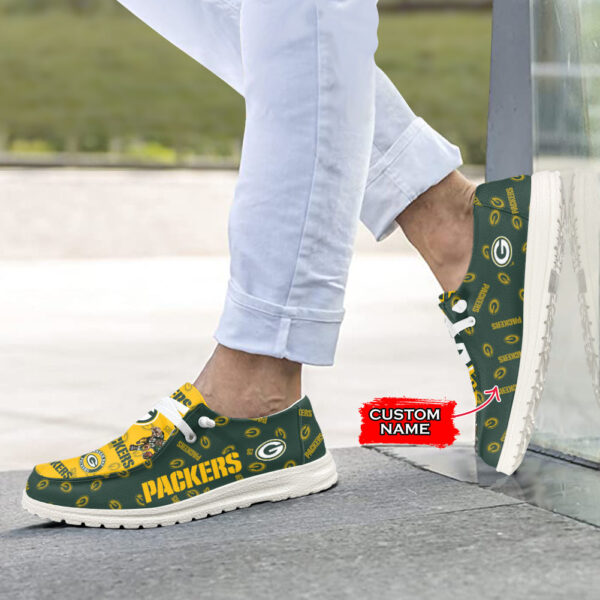 Green Bay Packers Logo Pattern Moccasin Slipper