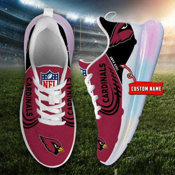 Arizona Cardinals Football Rainbow Atmospheric Cushion Running Shoes