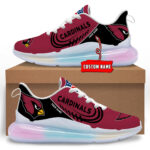 Arizona Cardinals Football Rainbow Atmospheric Cushion Running Shoes