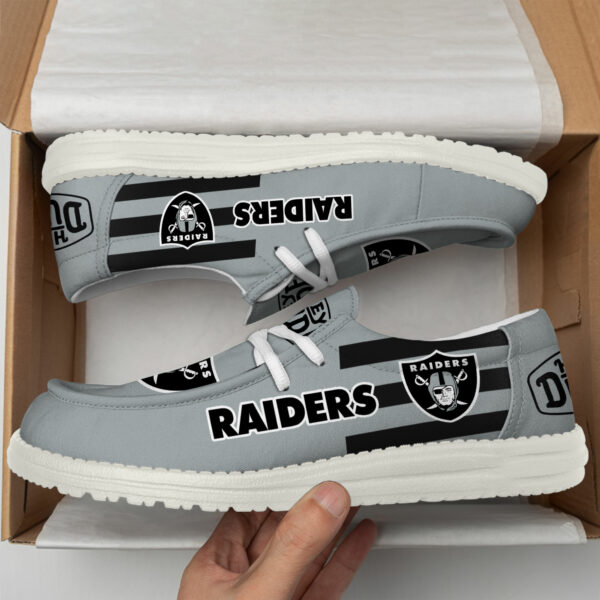 Las Vegas Raiders - Football  Hey Dude Canvas Loafer Shoes