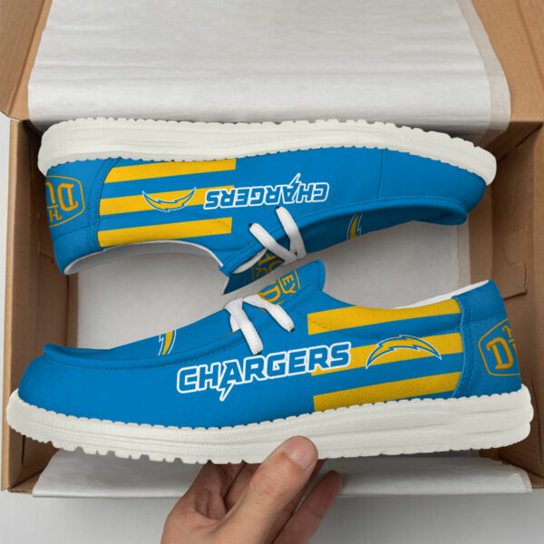 Los Angeles Chargers - Football  Hey Dude Canvas Loafer Shoes