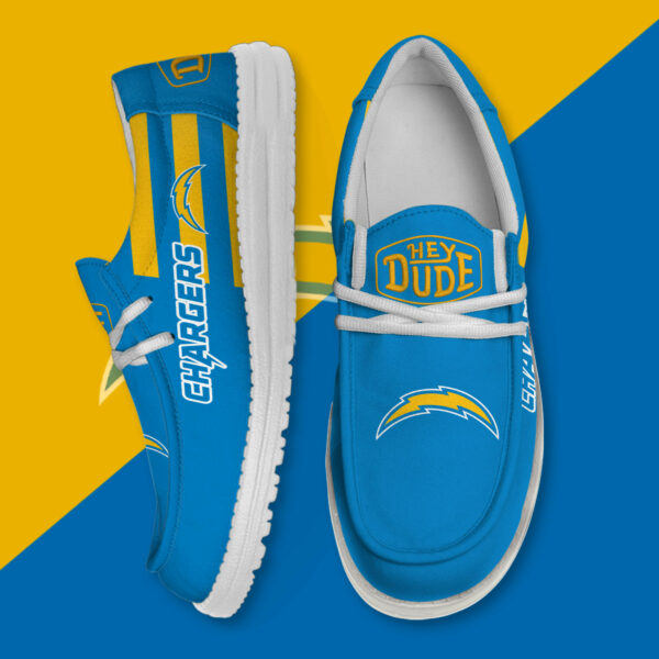 Los Angeles Chargers - Football  Hey Dude Canvas Loafer Shoes